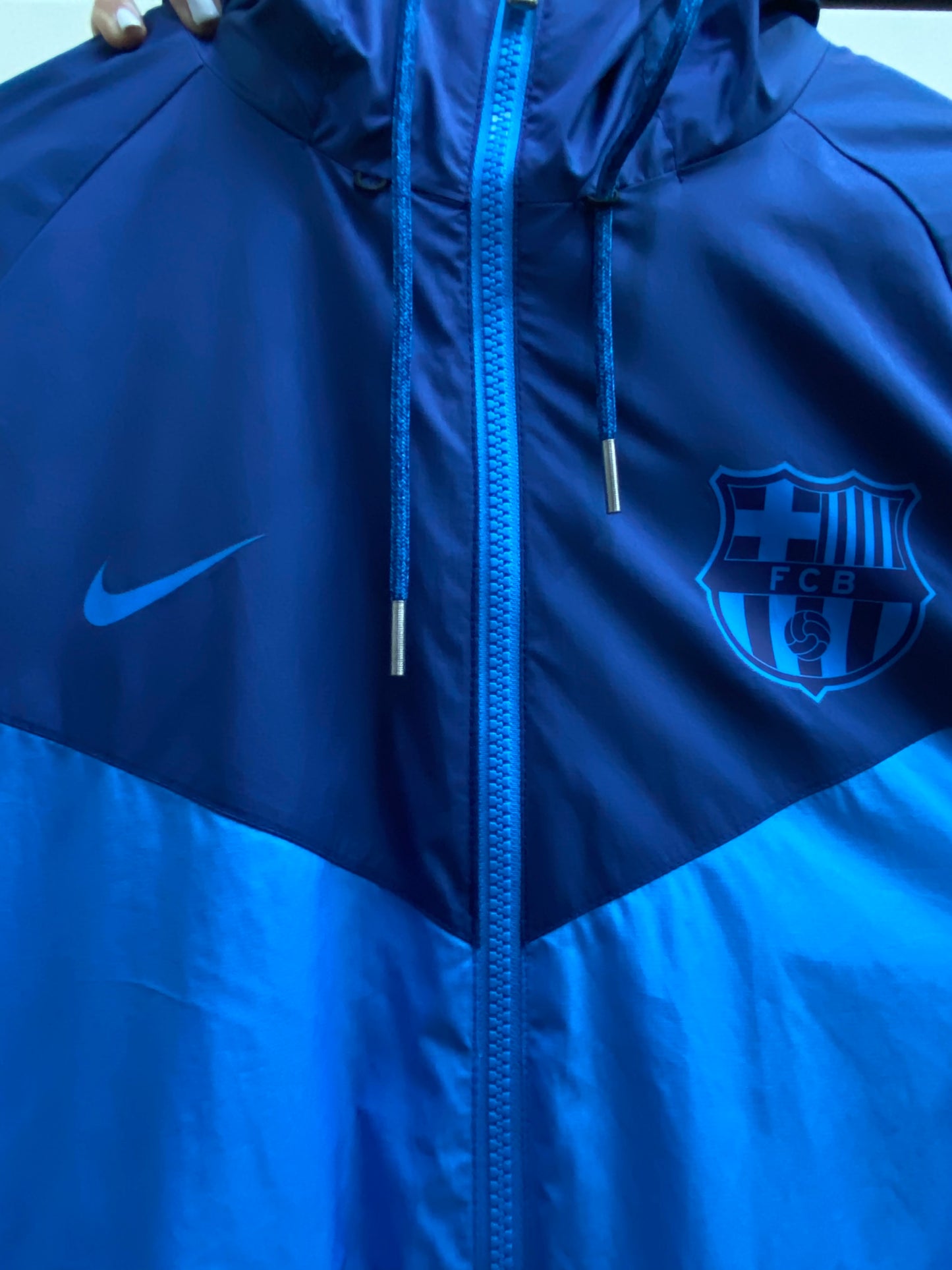 Nike Barcelona Zip-Up WindBreaker Blue Jacket