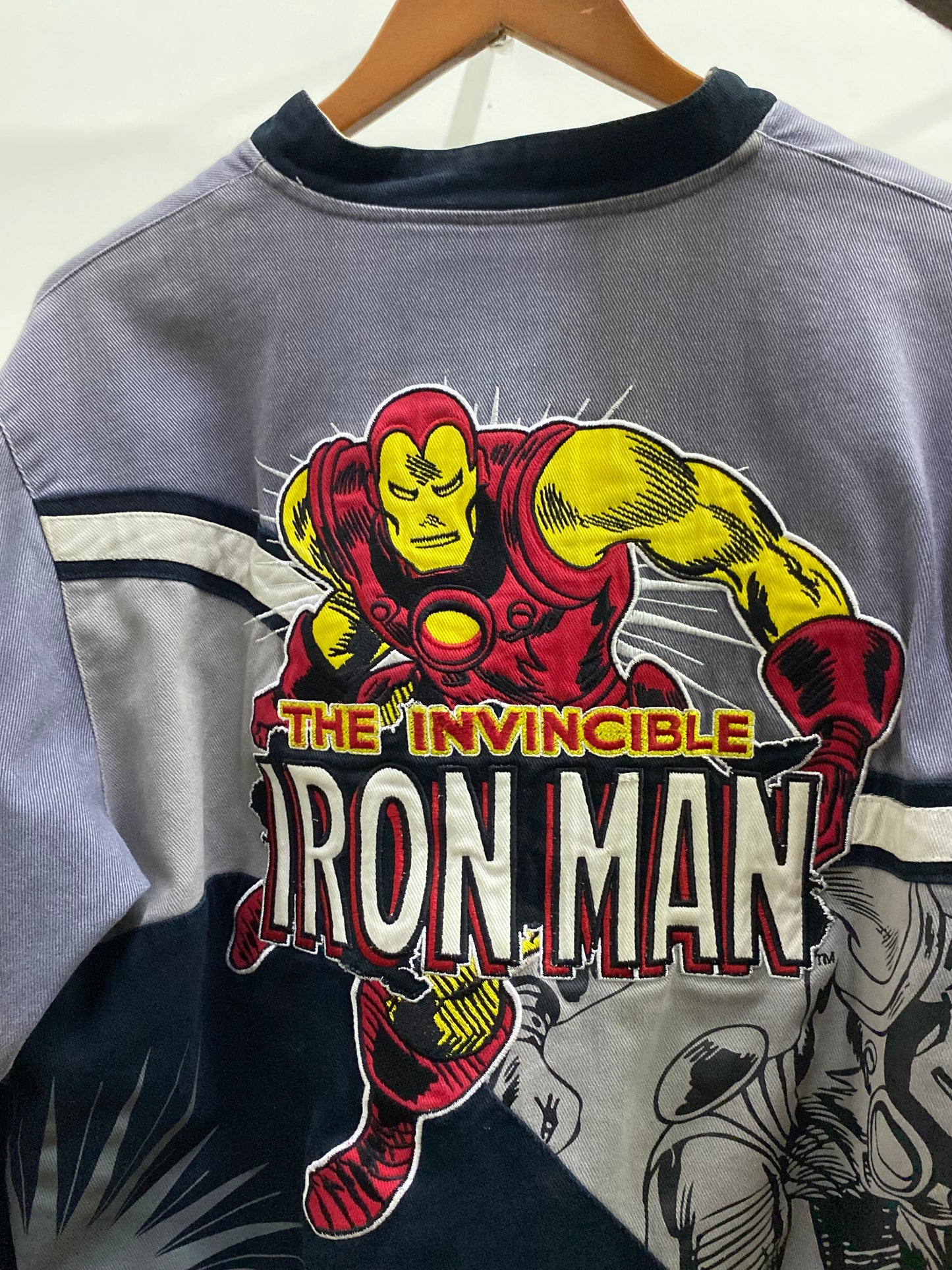 JH Design Marvel Comics Cropped Grey Jacket