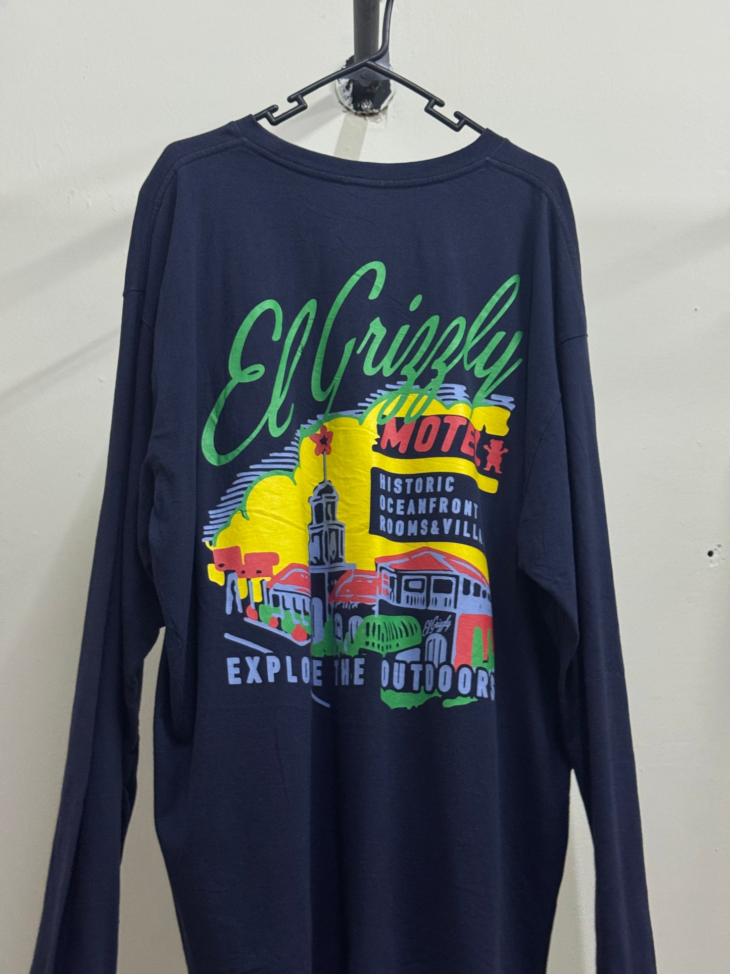 El Grizzly Motel Long Sleeve Dark Blue Shirt