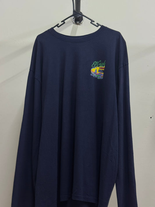 El Grizzly Motel Long Sleeve Dark Blue Shirt