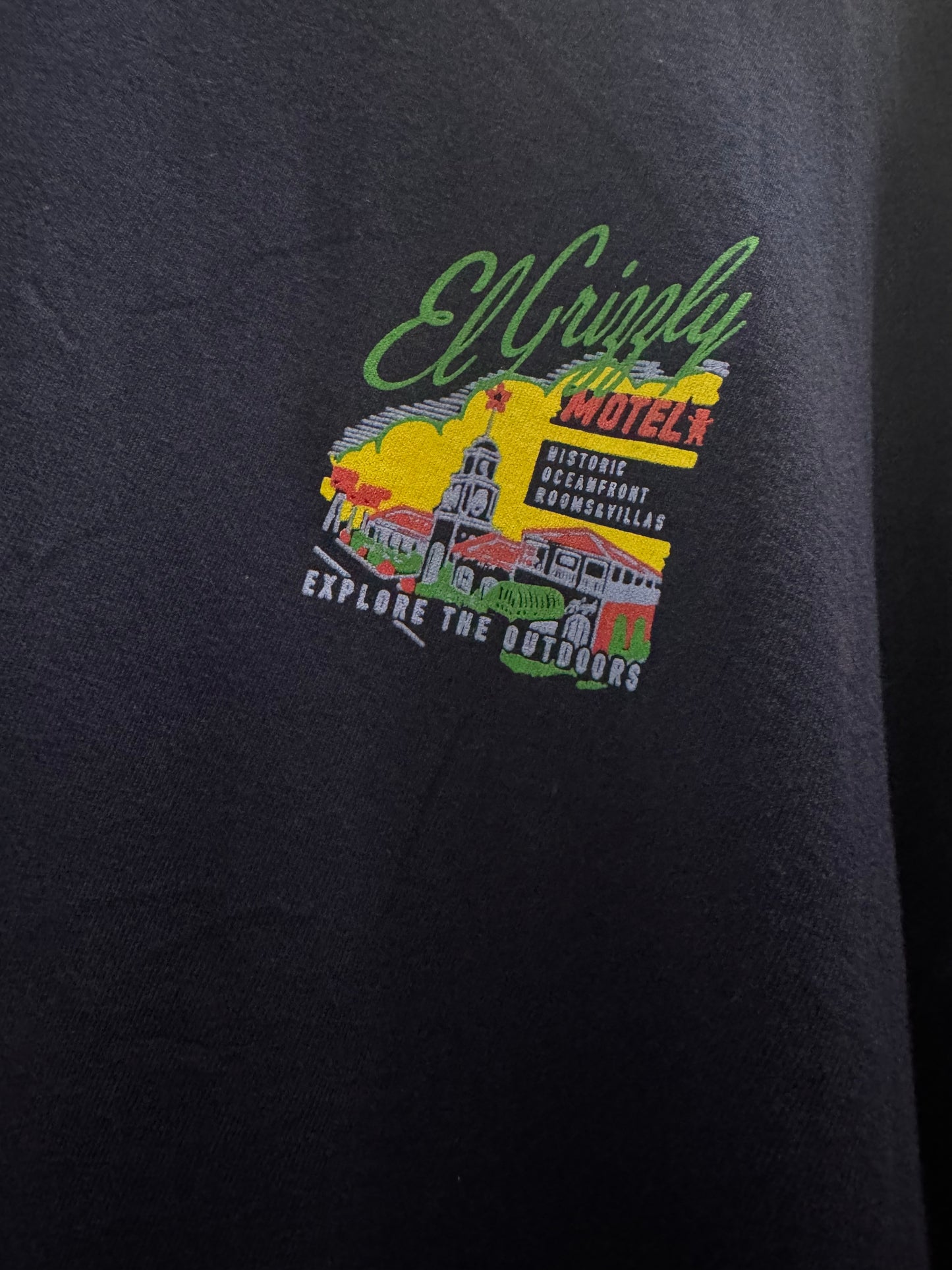 El Grizzly Motel Long Sleeve Dark Blue Shirt