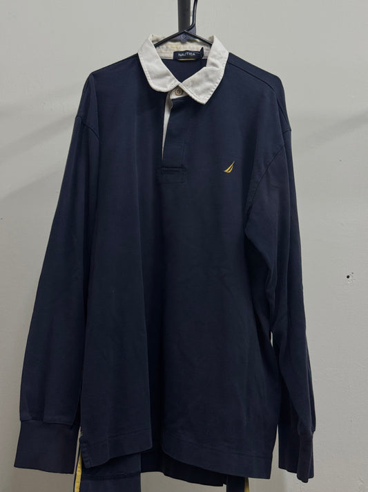 Nautica Long Sleeve Dark Blue Shirt