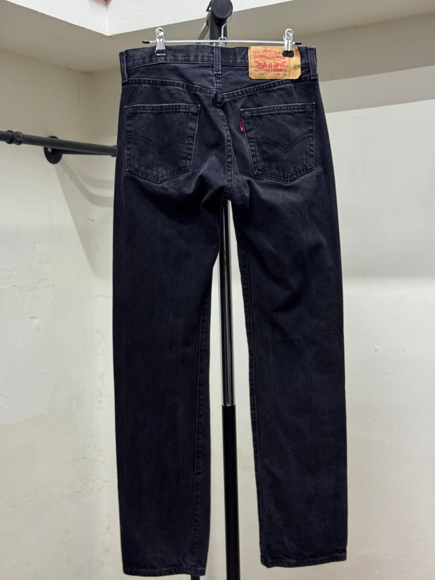 Levi's 501 Straight Leg Black Denim Jeans
