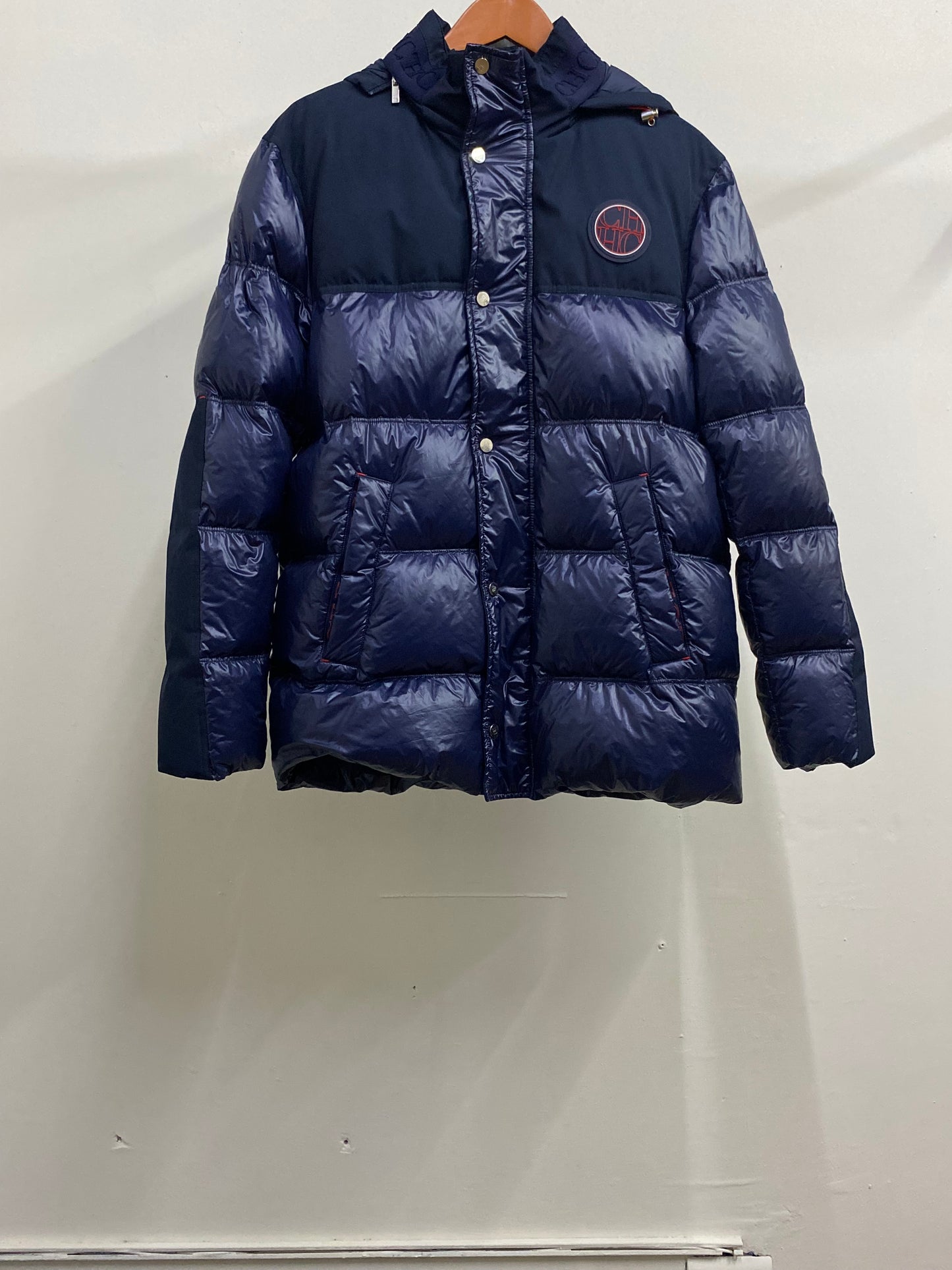 Carolina Herrera Dark Blue High Neck Puffer Jacket