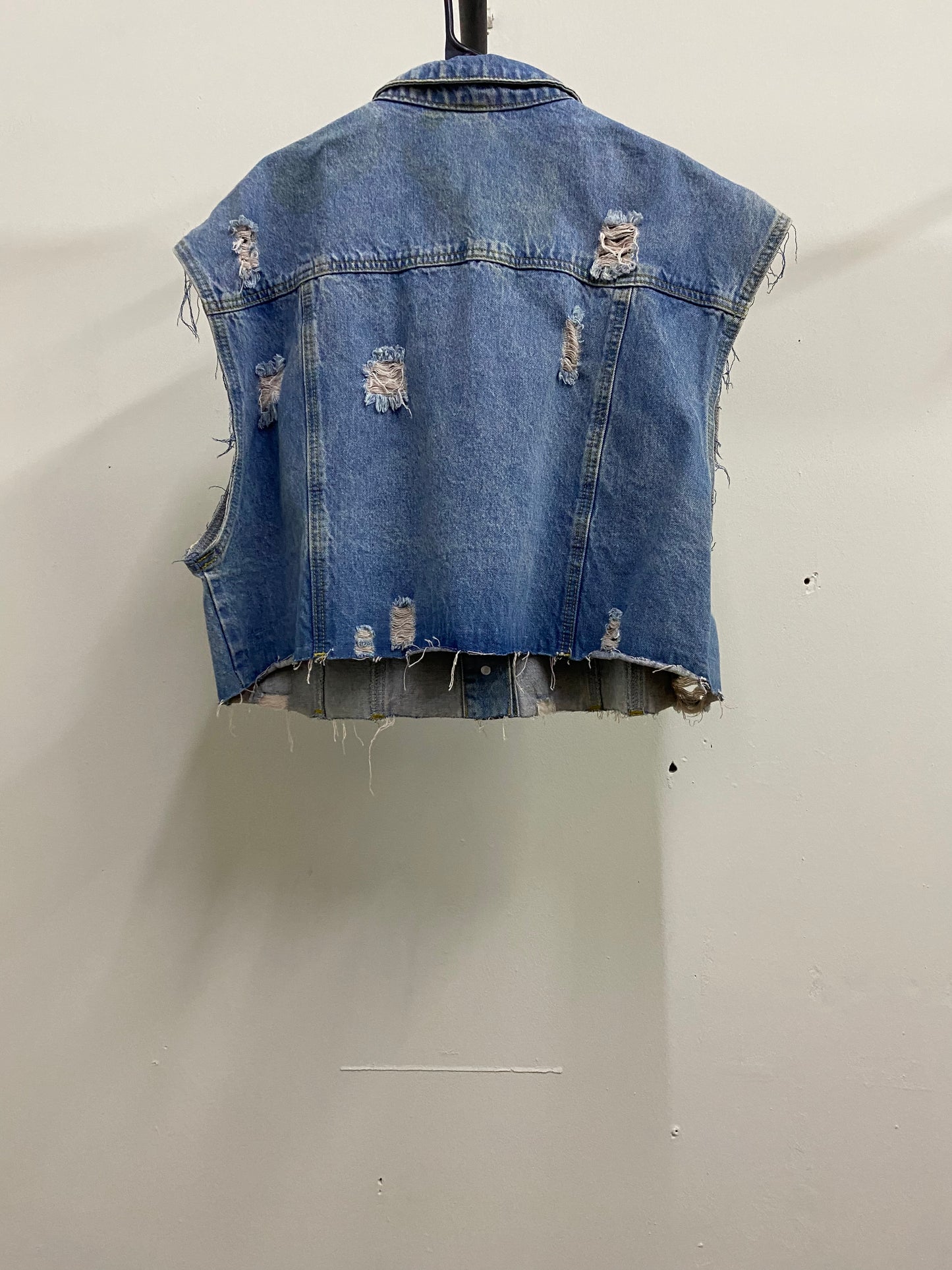 Denim Crop Vest