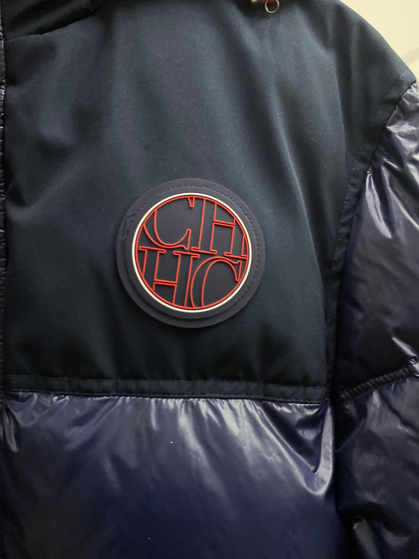 Carolina Herrera Dark Blue High Neck Puffer Jacket