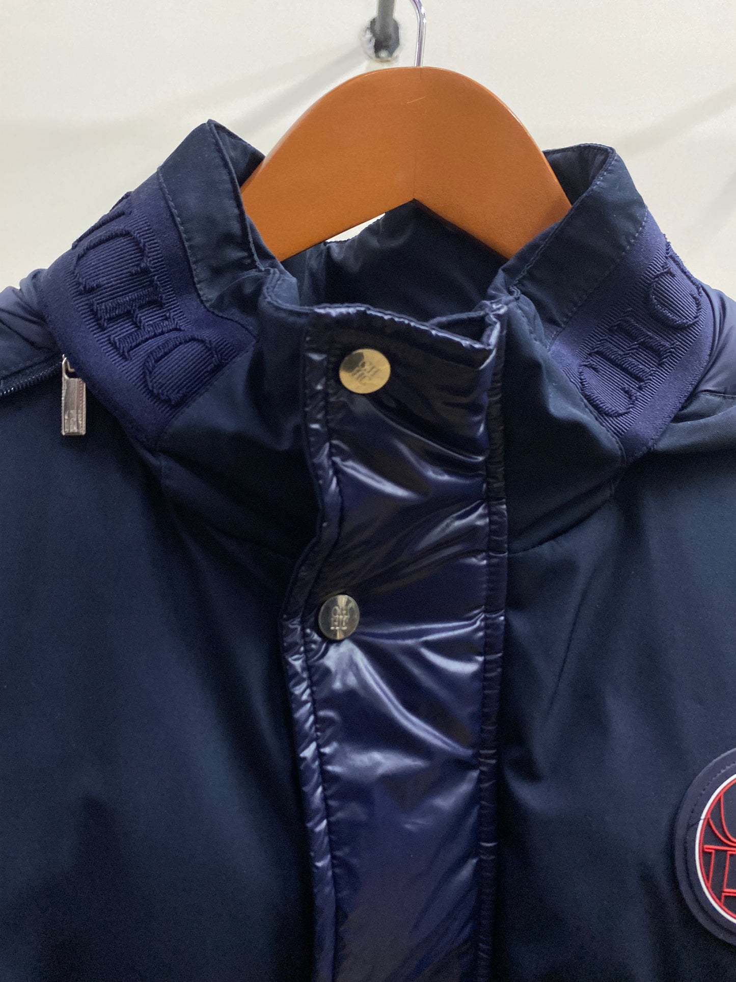 Carolina Herrera Dark Blue High Neck Puffer Jacket