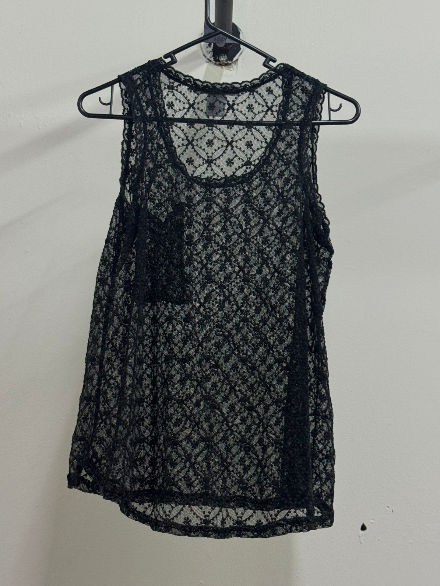 Say What Black Sheer Top