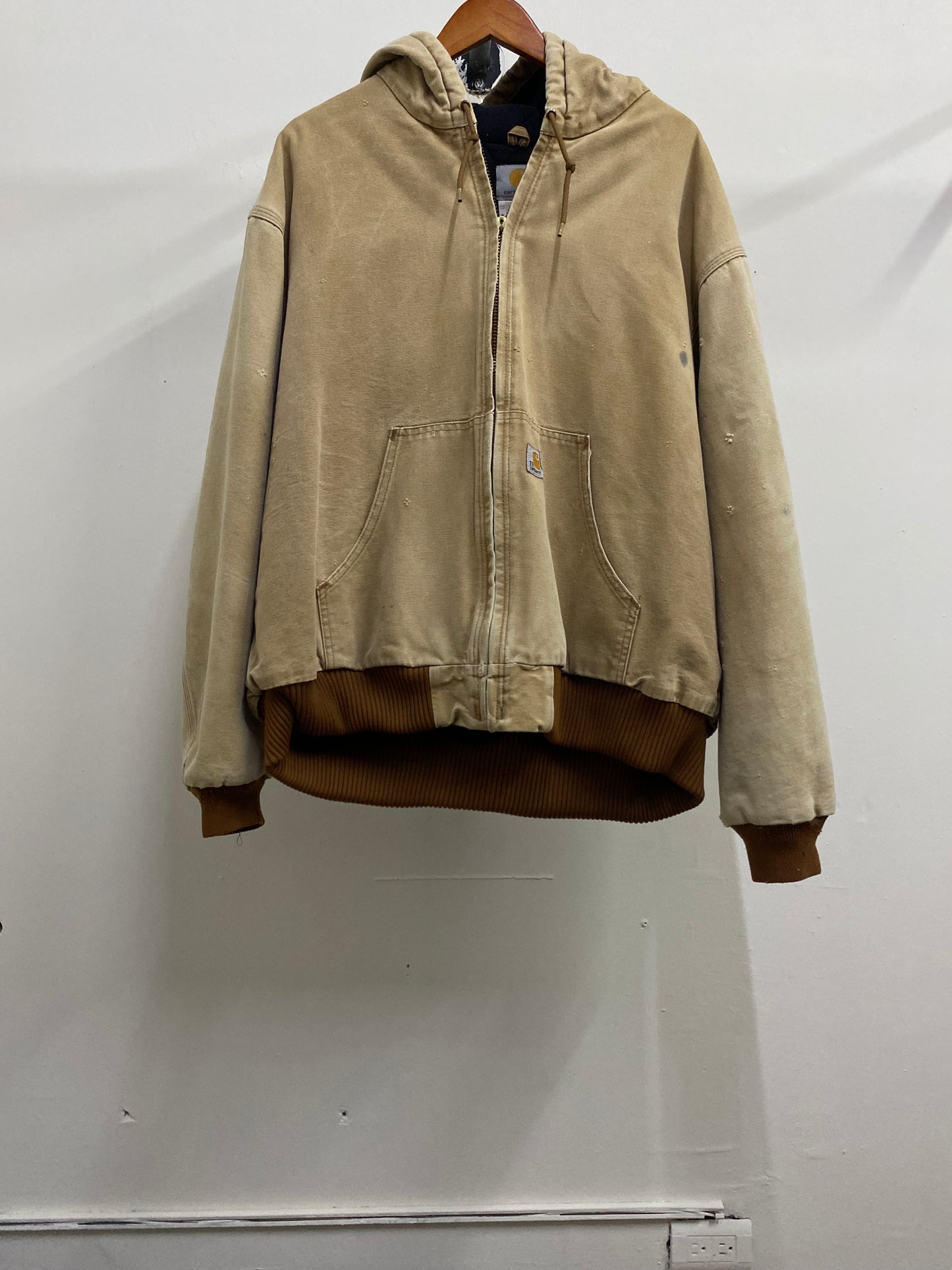 Carhartt Zip-Up Khaki Hoodie