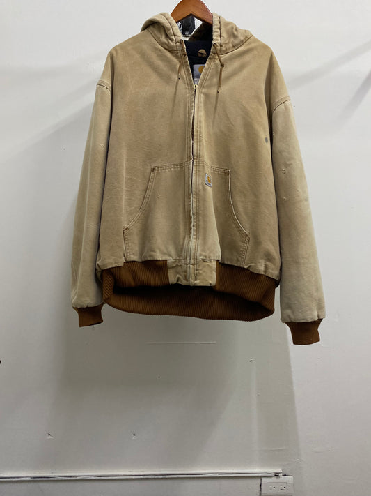 Carhartt Zip-Up Khaki Hoodie