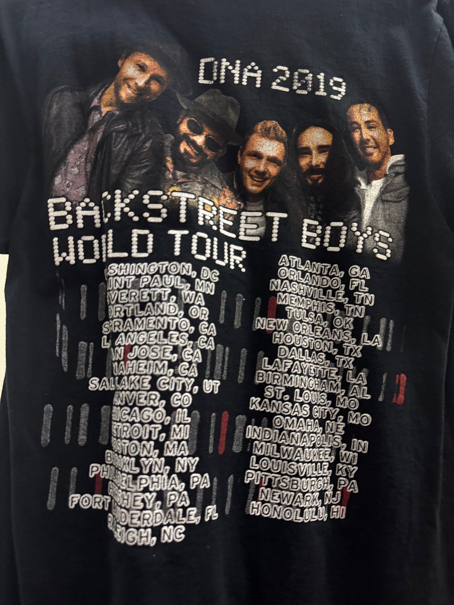 Backstreet Boys World Tour DNA 2019 Black Tee
