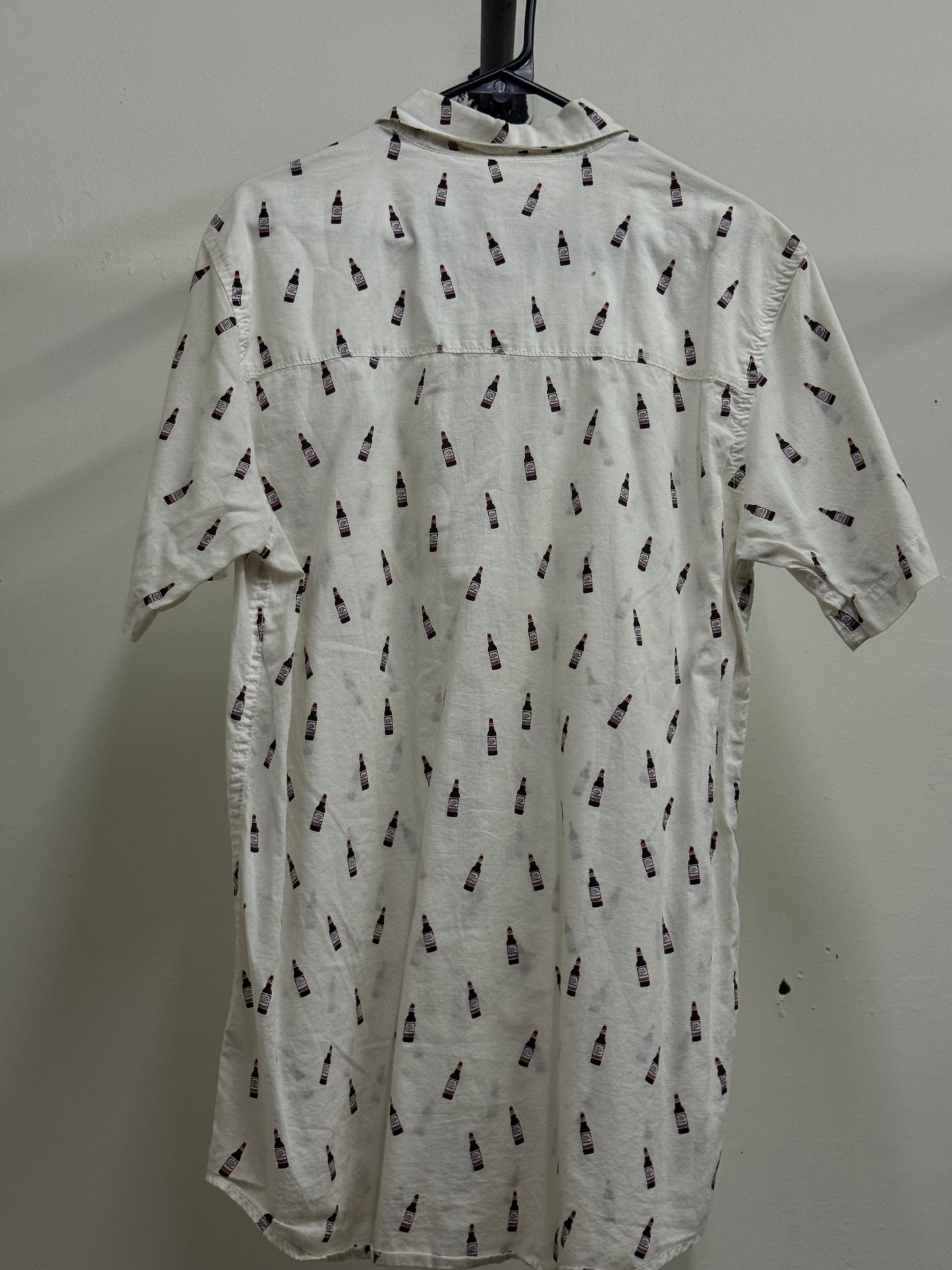 Budweiser White Beer Print Shirt