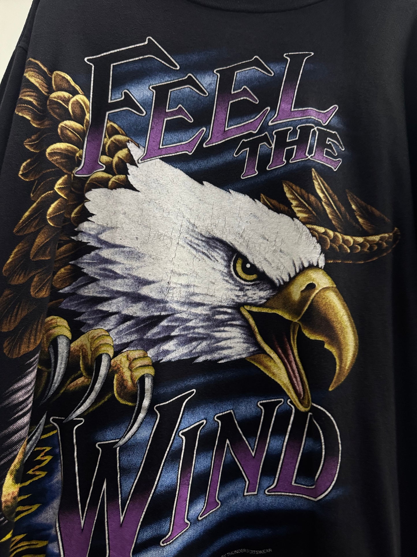 Feel The Wind Eagle Black Tee