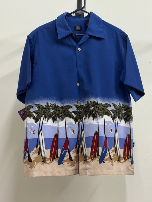 First Wave Class Club Button-Up Blue Shirt