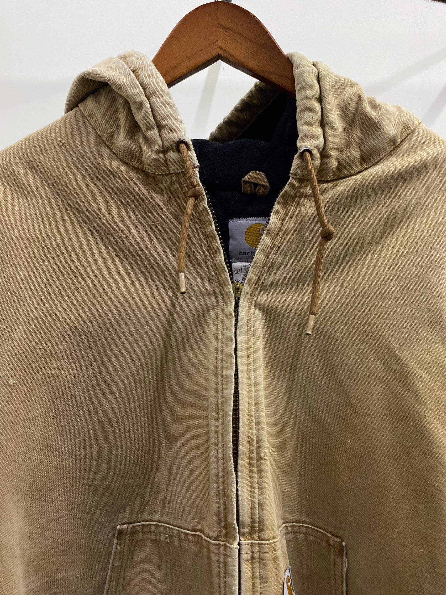 Carhartt Zip-Up Khaki Hoodie