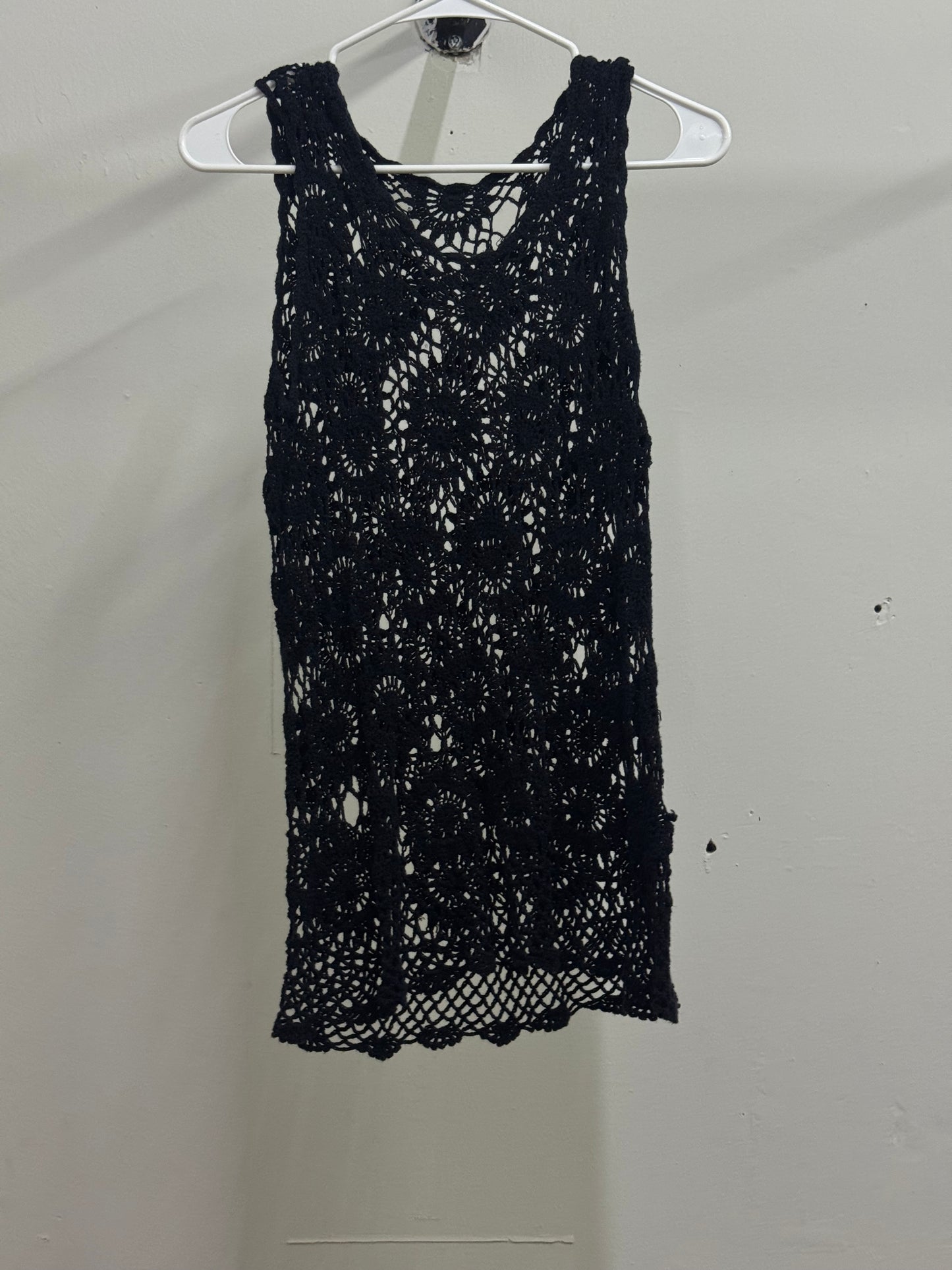 Sheer Knitted Black Top