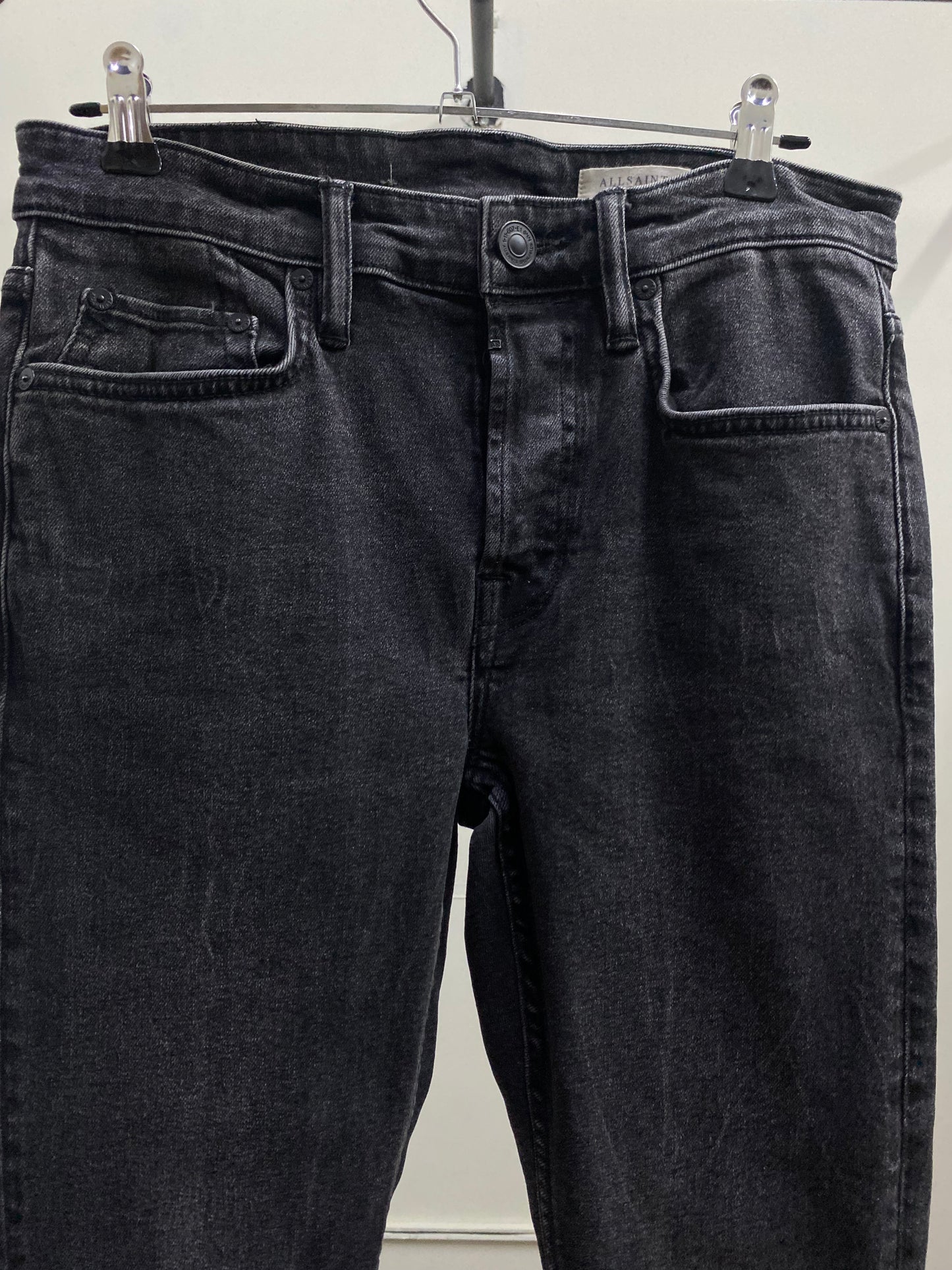All Saints Ripped Black Denim Jeans