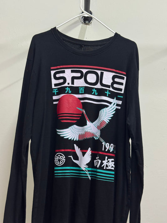 South Pole Graphic Long Sleeve Black Shirt