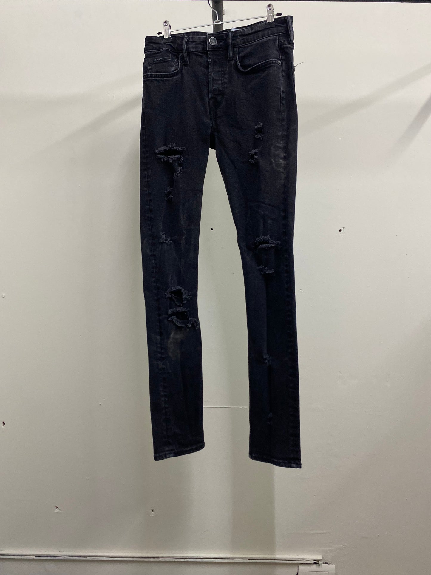 All Saints Ripped Black Denim Jeans