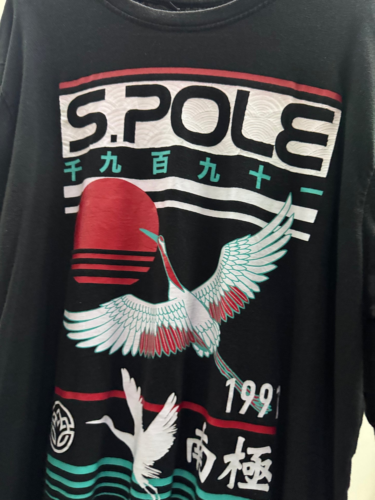 South Pole Graphic Long Sleeve Black Shirt