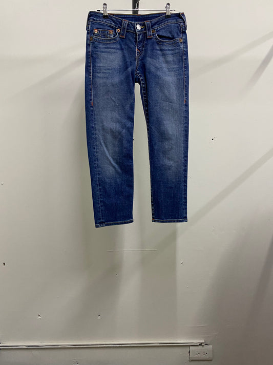 True Religion Blue Denim 3/4 jeans