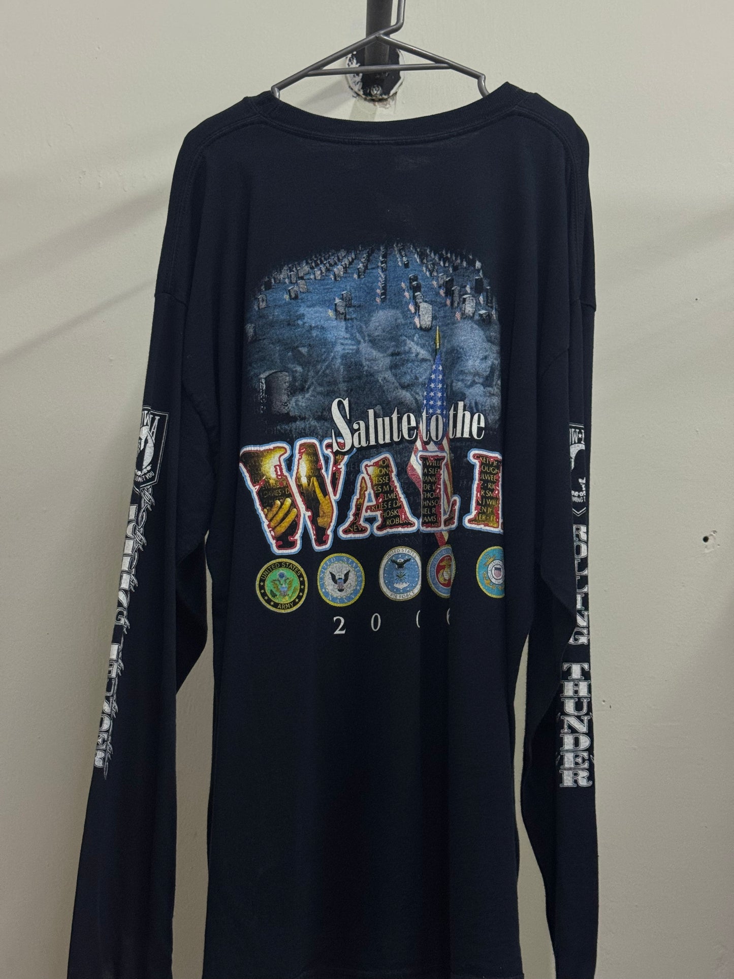 Rolling Thunder Long Sleeve Black Shirt