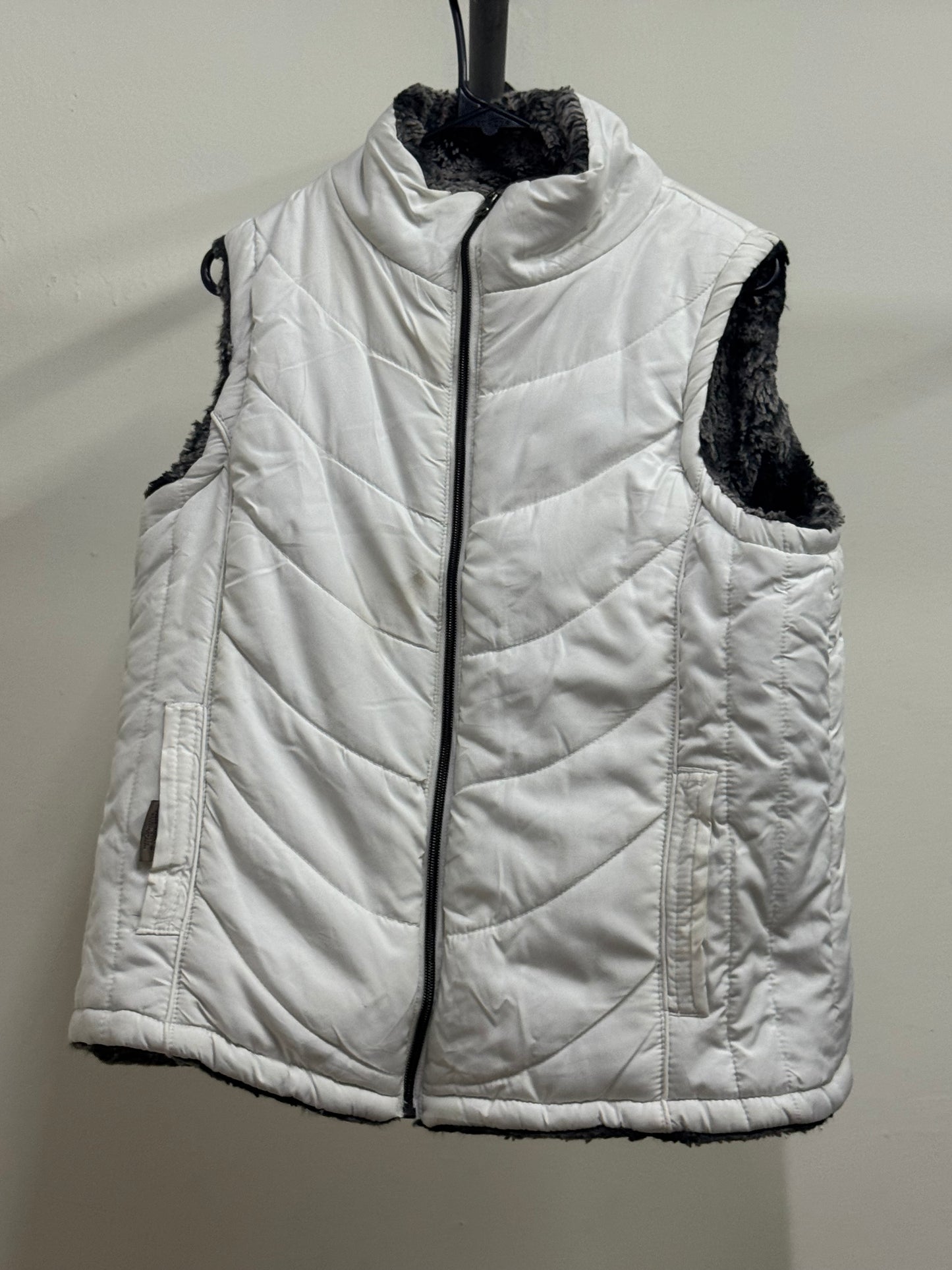 Reversible Faux Fur Black & White Vest