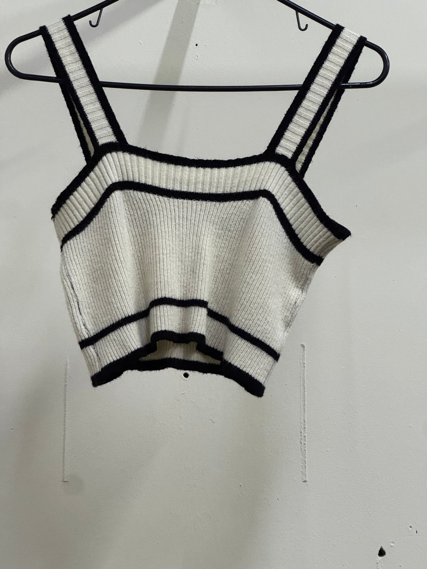 Black Stripes Beige Top