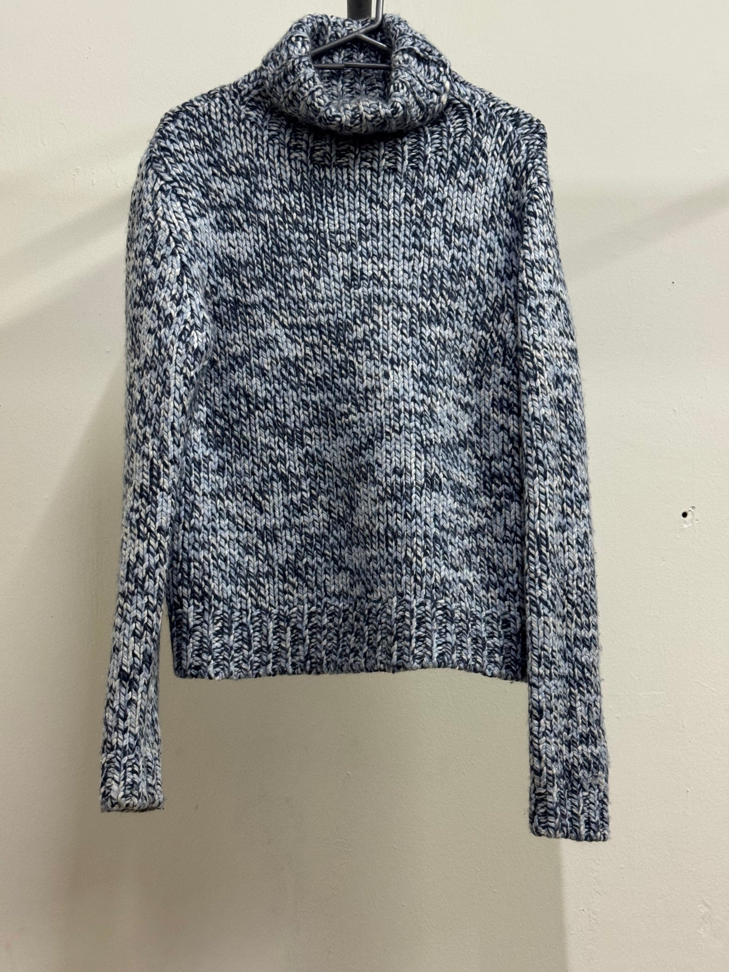 Old Navy High NeckBlue Knitted  Sweater