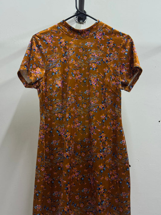 Savage Fenty Orange Flower Print Dress